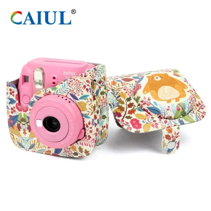 Forest Bear PU Leather Instant Camera Case