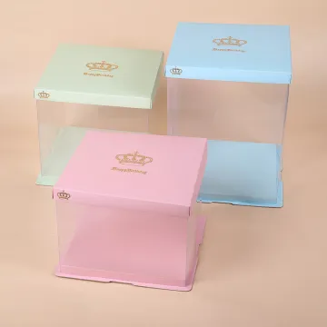 Plastic window cake box