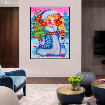 Fille de Noël peinture de diamant 5D 30 * 40