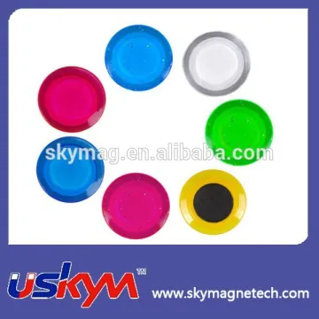 Neodymium&Ferrite transparent plastic magnetic button for whiteboard