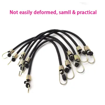 25cm Latex Metal Hook Elastic Rope Strap for Luggage and Belts