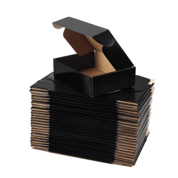 Custom Black Shipping Packaging Boxes for Small Business