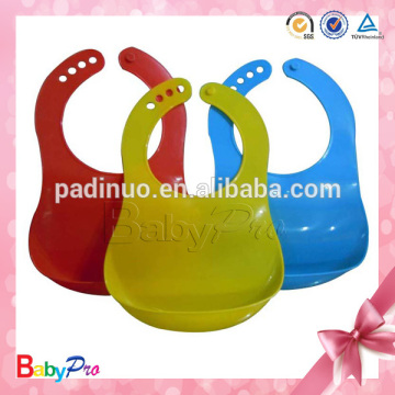 2017 Hot Sale Colorful Plastic Bibs For Toddlers Baby Plastic Bib
