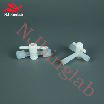 NJbinglab PFA control valve, 1/4" orifice, 2-way, 1/4-turn