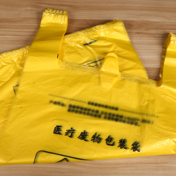 High Quality Custom PE Yellow Plastic Medical Trash Bags