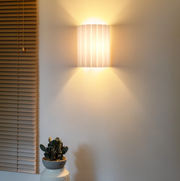 Microfibre shade LED light bulb wall lamp (7)