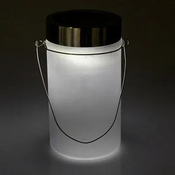 Solar glass sun jar, measures 100x100x180mm