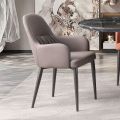 Carbon Steel Leather Dining Chair
