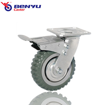 4/5/6/8 Inch Polyurethane Silent Caster with Tyre Veins