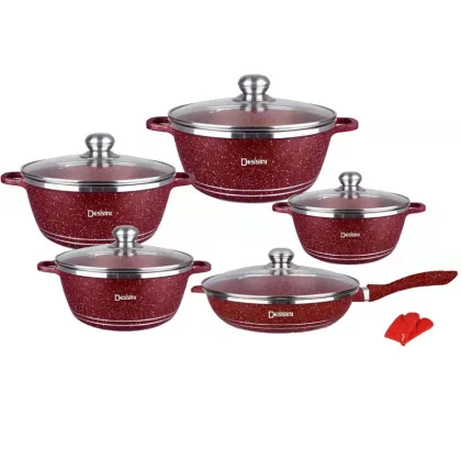 Dessini Nonstick Cookware Sets with Granite Coating for Kitchen Cooking