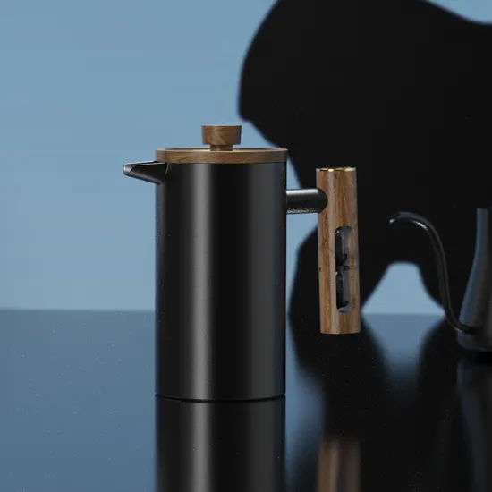 DHPO Unique Hourglass Timer French Press - 304 Stainless Steel Coffee Press