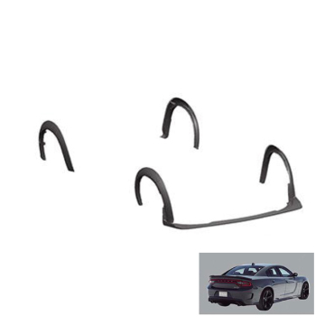 Fashion Black Car Demon Front Lip with Fender Flares for SRT Dodge Charger 2015+