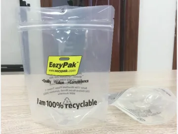100% eco friendly pouch/recyclable pouch with zip lock