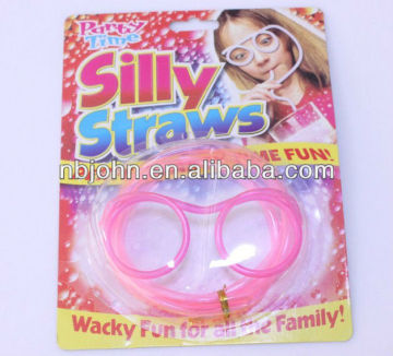 Funny Party glasses straw/drinking glasses straw