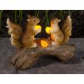 Squirrels on a Log Garden Decoration