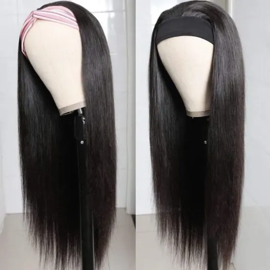 Straight Bndadeau Perruque Humain cheveux Perruque 180% Density Malaysian Droit Cheveux Wig Full Machine Made Wig For Black Wome