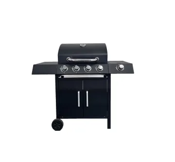 Outdoor and garden black color bbq grill 4+1 burner gas grill cheap gas stove cooking stove