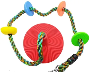 Outdoor Disc Swing Set with Tree Swing Rope and Platforms for Kids