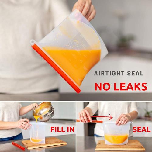 Food grade silicone vacuum bags with ziplock