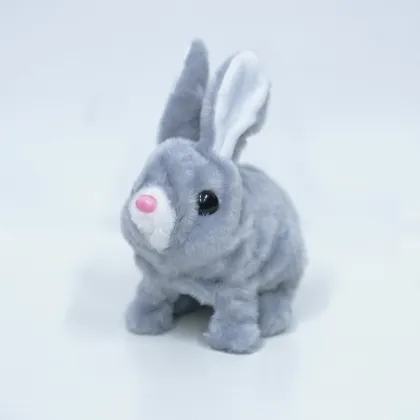 Sound Activated Moving Mouth Bunny Stuffed Toy W2B01