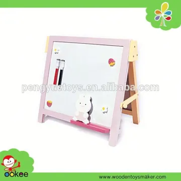 Adjustable children kids wooden drawing board