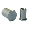 Hex macho macho acero inoxidable zinc plateado enfrentamiento