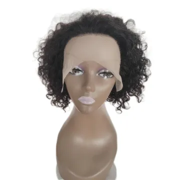 Pixie Cut Wig Short Curly  Cheap Human Hair Wig  13X1 Transparent Lace Wig For Women