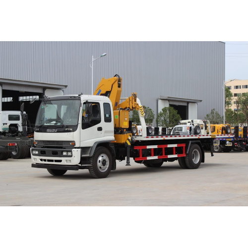 Wrecker de plataforma isuzu con grúa de 3.2tones