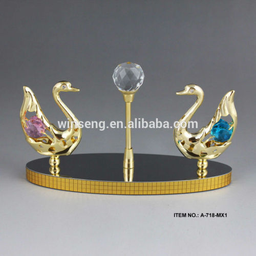 High Quality 24K gold plated Love swan for Gifts