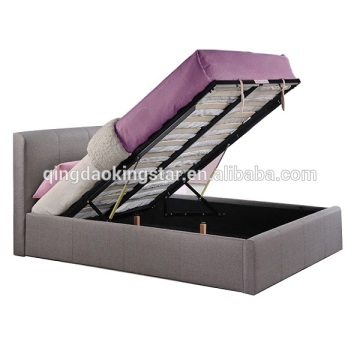 fabric ottoman storage double bed designs