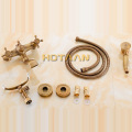 Free shipping Bathroom Bath Tub Wall Mounted Hand Held Antique Brass Shower Head Kit Shower Faucet Sets YT-5328-A