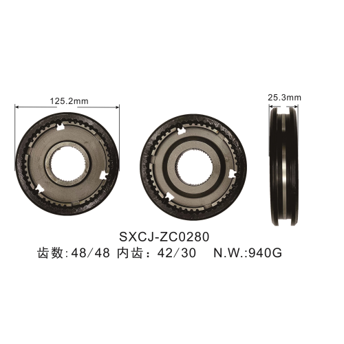 OEM Manual Gearbox Synchronizer Hub Sleeve Assembly 33395-37030/33393-37040 för Toyota Hino Dutro HT1300 W04