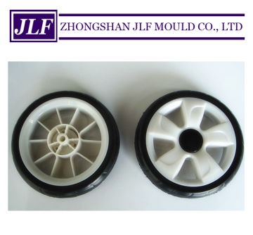 OEM plastic products rubber wheel overmolding