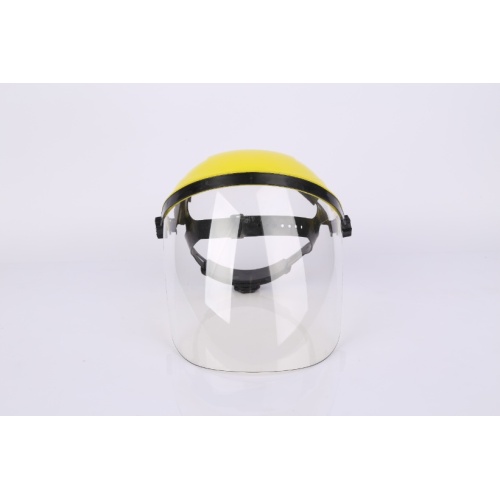 Yellow helmet PVC protective face shield