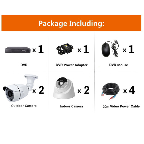 CCTV 4ch 2.0MP Security Surveillance Alarm DVR Systems