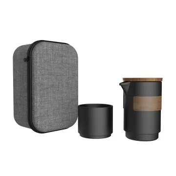 Premium Mini Portable Travel Ceramic Tea Set - Reusable Porcelain Tea Pot and Cup for One