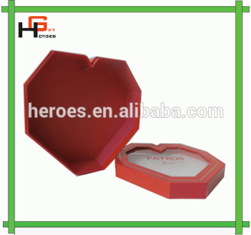 Trade Assurance rigid paper box Heart shape cardboard box Clear Window