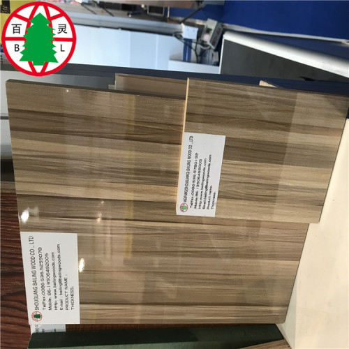 Tấm MDF laminatded UV có gờ đầu cho tủ bếp