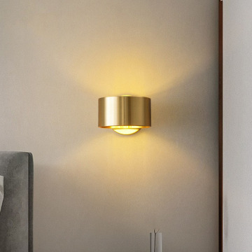 Gold Black Copper Wall Lamp for Bedroom - Simple LED Sconce Decor