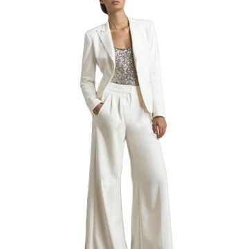 Jacket+Pants White Women Ladies Business Office Tuxedos Work Wear New Suit Causal Custom Made
