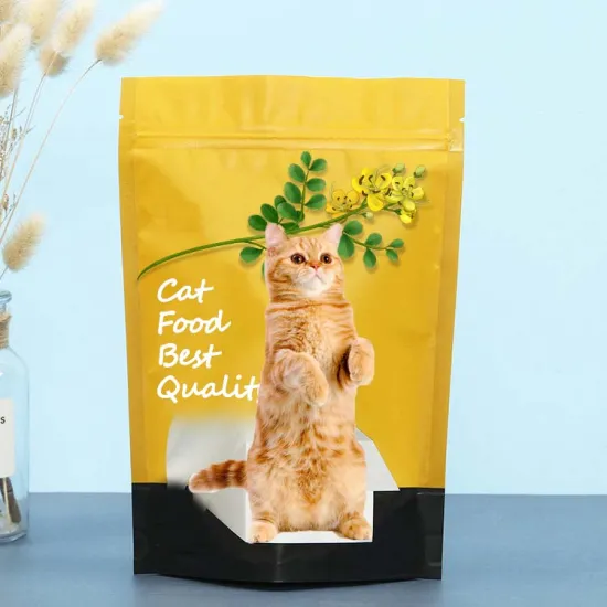 Custom Printed Cat Dog Food Stand-up Plastic Doypack Zipper Bag