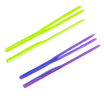Worm Soft Fishing Lures 8Pcs/bag 11cm 2.4g Twin Tail Swimbaits