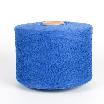 Ne12s Blue OE Regenerated Cotton Yarn for Gloves Recycled Tc CVC Yarn