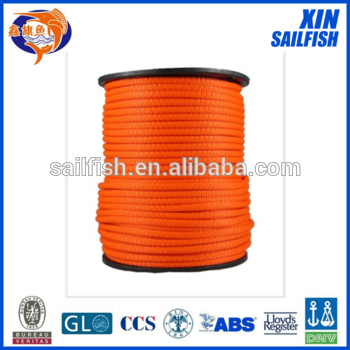 Orange color polyester rope 3-strand ropes 220m/roll
