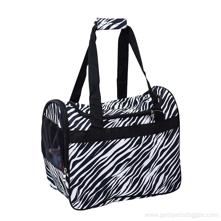 Black Pet Carrier Supplies Bag Travel Bag