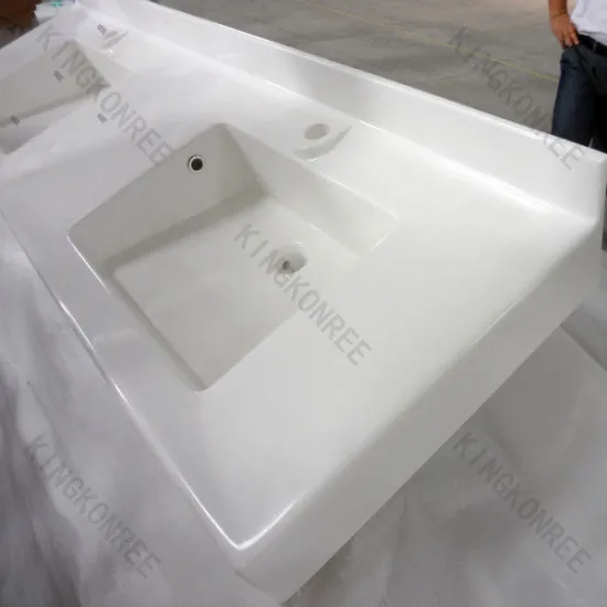 Antique Pedestal Basin / Wash Basin Stone Bathroom Sinks / Bathroom Wash Basins