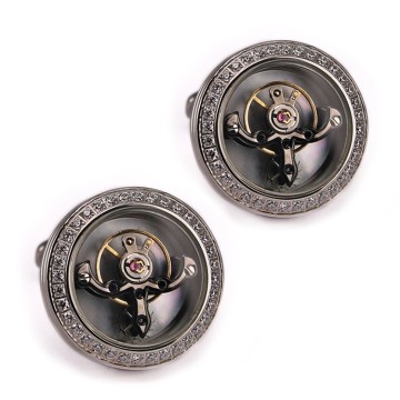 2016 Hot Selling Stainless Steel Tourbillon Men Shirt Cufflinks With Custom Logo