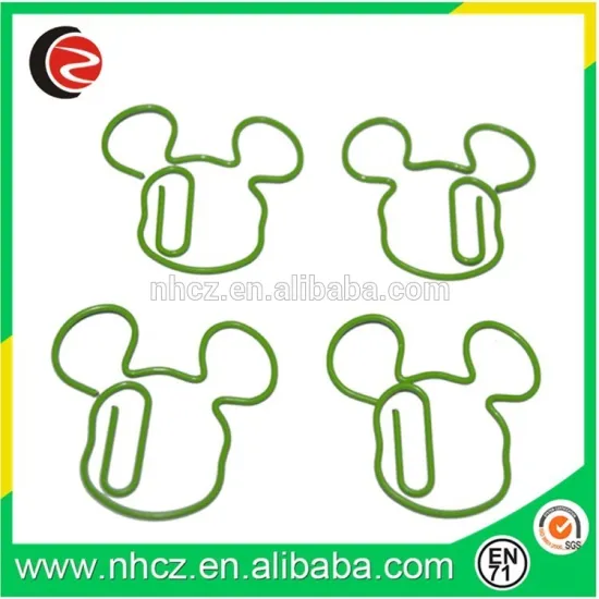 Mickey Mouse shape different kinds paper clips