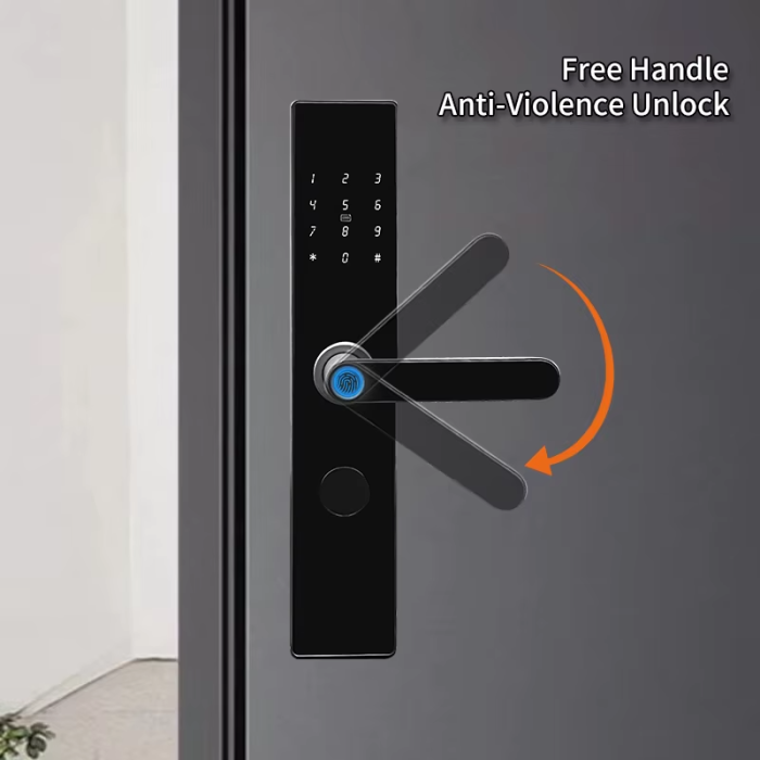 Интеллект Ttlock Электронная ручка с отпечатками фонаря