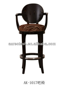 AK-1017 Excellent Classic Antique Hand Carved Bar Chair